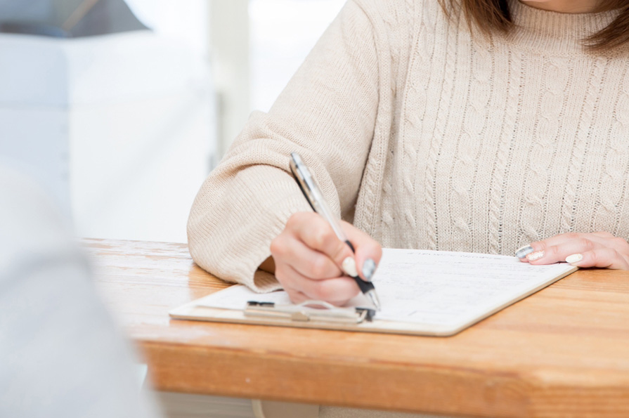 STEP1 受付~カウンセリング票の記入